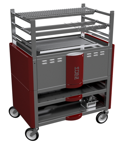 Grill KOPA typu ROBATA mobilny zabudowany na szafce R90S_red.png