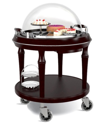 Elegancki okrągły wózek restauracyjny do serwowania serów lub ciast chłodzony FOREVER_108_DOLCI_FORMAGGI.jpg