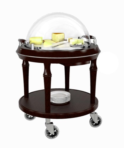Elegancki okrągły wózek restauracyjny do serwowania serów lub ciasta FOREVER_107_DOLCI_FORMAGGI.jpg